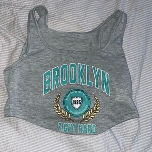 SHEIN Light Gray Buttoned Top